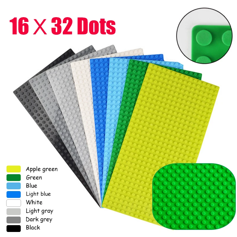 

9Colors Classic 16*32 Dots Classic Base Plates Plastic small Bricks Part Baseplates Board DIY Building Blocks Toys For Children