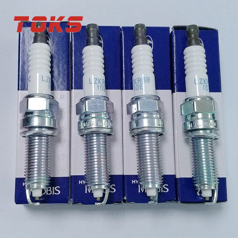 

TOKS 4pcs LZKR6B-10E 18855-10060 Car Ignition Spark Plug for Hyundai Elantra I30 Kia Soul 18855 10060 LZKR6B10E 1885510060