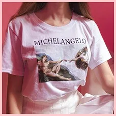 Michelangelo-Cappella-Sistina-Tshirt-Harajuku-Ulzzang-Tumblr-Tee-Women-T-shirt-Kawaii-Tshirt-Femme-Womens-T