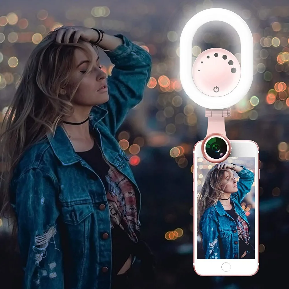 

Newest Selfie Ring Light Portable Selfie LED Flash Camera Enhancing Photography Ring Light Clip On For iPhone Samsung