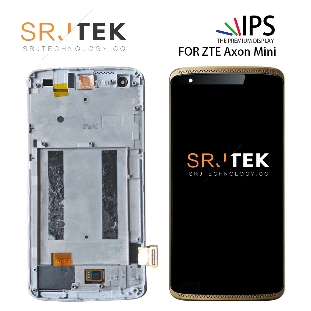 SRJTEK 5,2 ''для zte Axon Mini ЖК-дисплей Матрица сенсорный дигитайзер в сборе сенсор с рамкой для zte Axon Mini B2016 экран