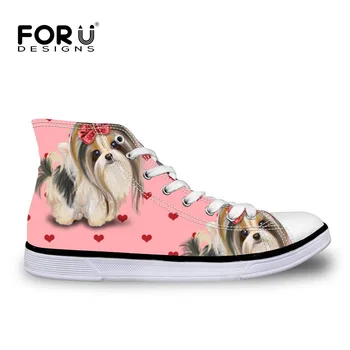 

FORUDESIGNS Sneakers for Children Cute Yorkie Printing Kids Football Boots Children Shoes for Girls Boys Flat Canvas Sport Shoes