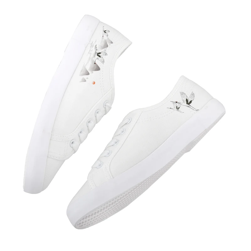 

2018 Summer Original Graffiti Elegant Ink Ancient Canvas Women's Belt With Wild White Shoes