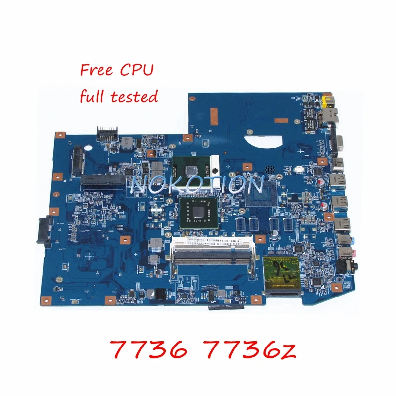 

NOKOTION MBPJB01001 MB.PJB01.001 Main board For Acer aspire 7736 7736z Laptop Motherboard 48.4FX01.01M GL40 DDR2 Free CPU