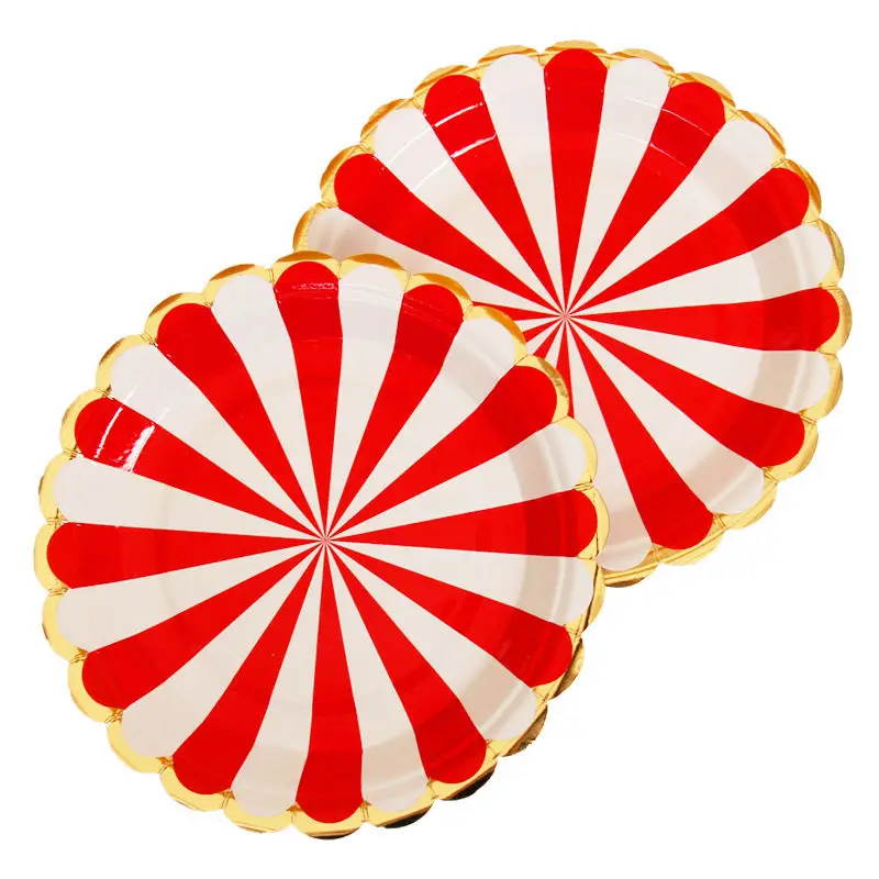 

Birthday Kids Party Favor Pink/Blue/Red Gold Foil Paper Plate Cup Napkins Party DIY Decoration Disposable Tableware Supplies