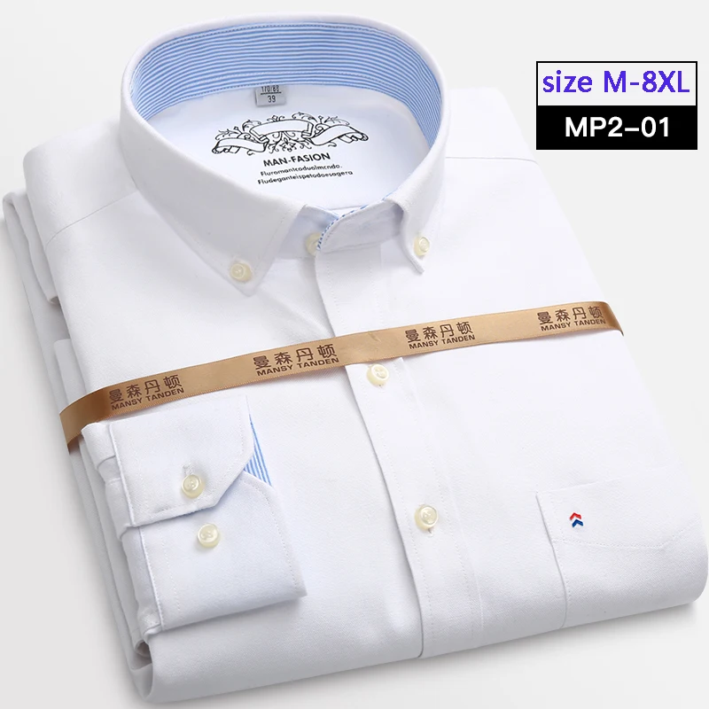 

Mens fashion thick shirts durable wear obese long sleeve spring very large extra plus size S M L XL2XL3XL4XL5XL6XL7XL8XL