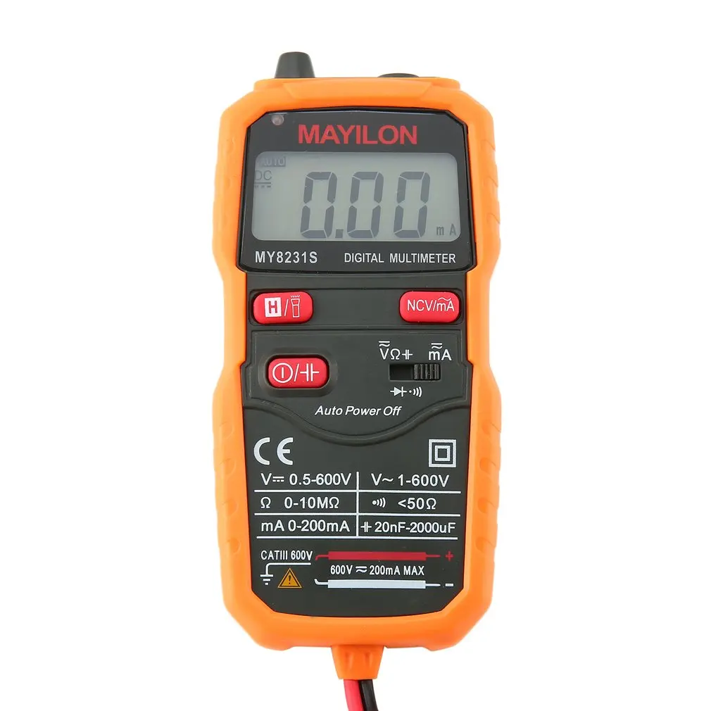 MAYILON MY8231S умный карманный цифровой мультиметр NCV тестовый автоматический