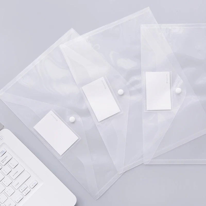 

10PCS/L Plastic File Folder Transparent Document Folder with Name Card Label Organizer Office and School Stationery Wholesale