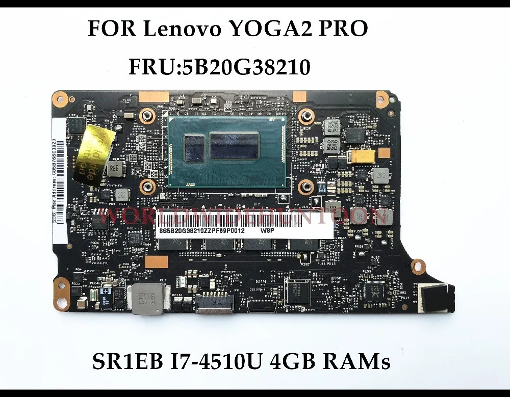 High quality FRU:5B20G38210 for Lenovo YOGA2 PRO Laptop Motherboard SR1EB I7-4510U 4GB RAMs 100% Fully Tested&ampFree shipping | Компьютеры