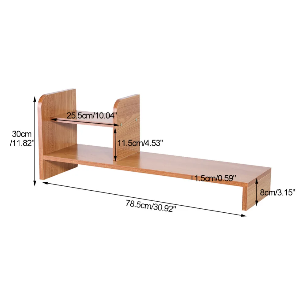Autorización de Monitor de ordenador portátil soporte elevador ordenador organizador de escritorio teclado Mouse almacenamiento ranuras para suministros de oficina