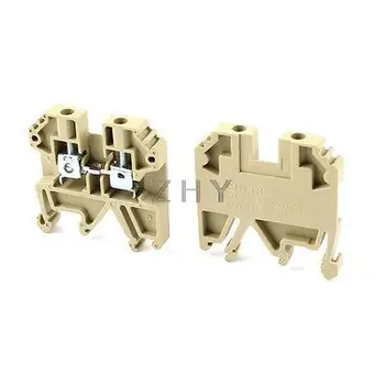 

Khaki 660V 24A SAK-2.5 IEC60947-7-1 Screw on Terminal Block Connector 2 Pcs