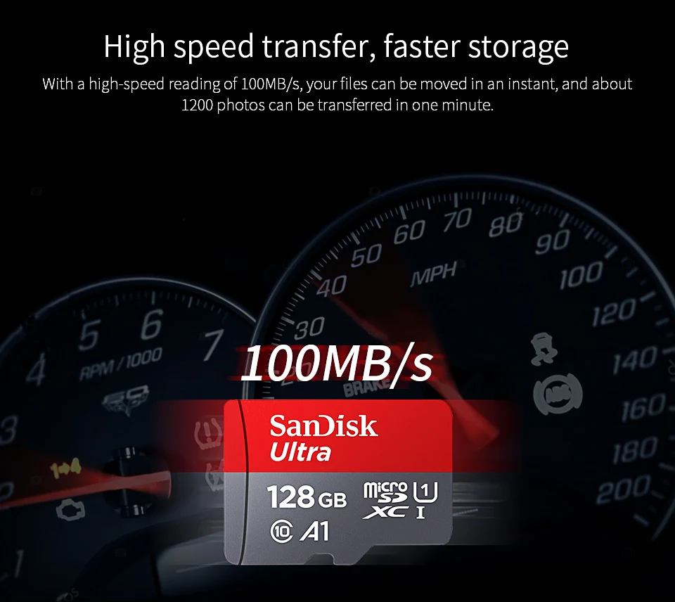 SanDisk Memory Card 128gb Class 10 Micro SD Card 32gb A1 64gb R Speed up 98mb/s Flash Cards 16gb micro sd TF card mini sd card switch memory card