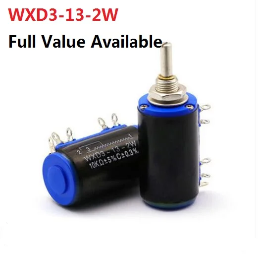 2 шт. WXD3 13 2W 10K 1K K 4 7 22K 100K потенциометр с точной регулировкой 100R 220R 470R 680R 3 5 1