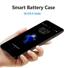 For iPhone 7 8 Plus External Smart TPU Battery Case Charger Audio Power Pack+USB