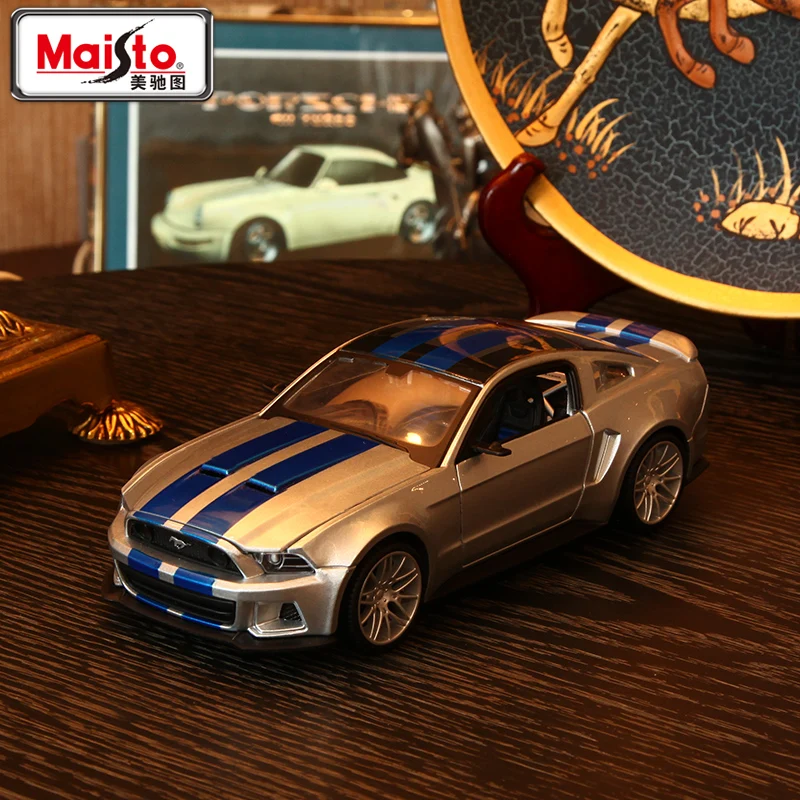 Модель 1:24 Ford Mustang GT из сплава, модель спортивного автомобиля, литая под давлением, гоночный автомобиль maist, детская игрушка, коллекция, украшение