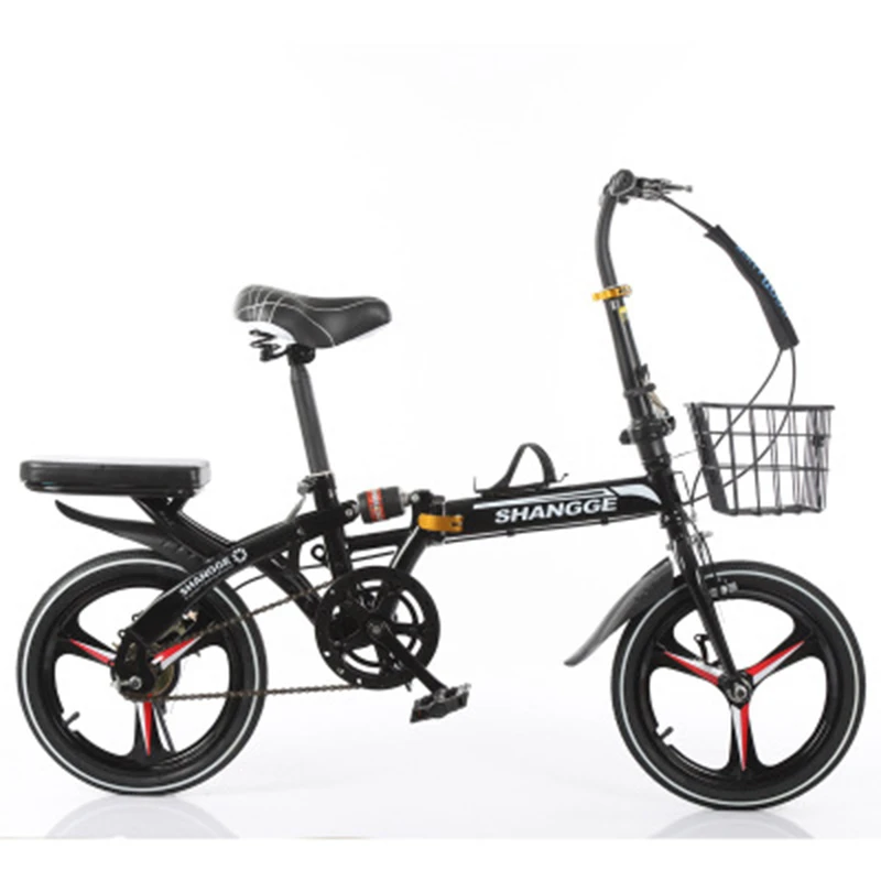 Top Folding Bicycle 16-Inch Three-Knife Single-Speed Disc Brake Men And Women Ultra-Light Student Portable Bicycle 1