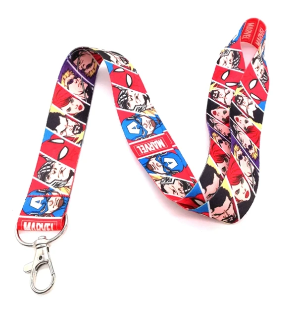 

10 pcs Super hero Avengers head mixed Neck Strap Lanyards Card Holders Bank Neck Strap Card Bus ID Holders Rope Key Chain