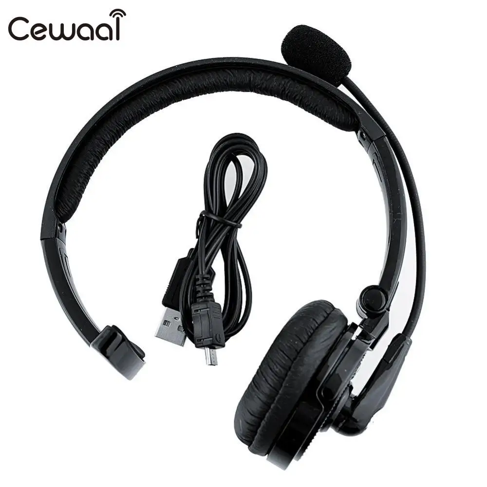 Cewaal Over Head Boom Mic Bluetooth 2.1 V2.1 Headset For Drivers CSR