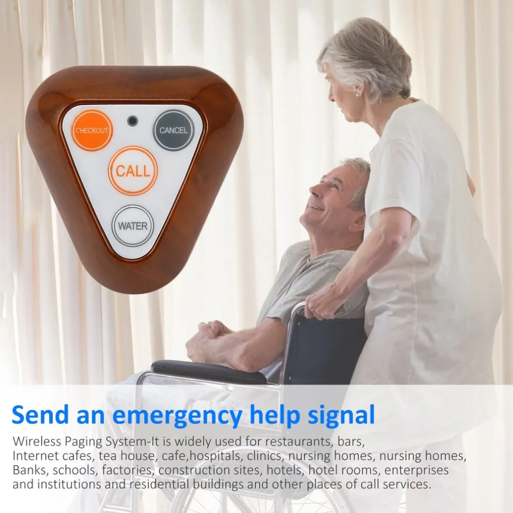 

SECRUI F66 Restaurant Hospital Pager Wireless Waiter Calling System Call Button Pager Four-key Restaurant Hospital Equipments