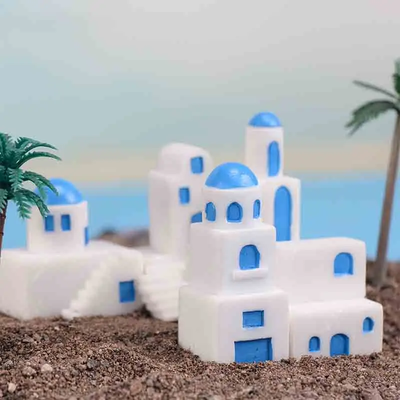 

Mediterranean Style Sea View Room Moss Micro Landscape Resin Decoration Min Miniatures Small Ornaments Crafts