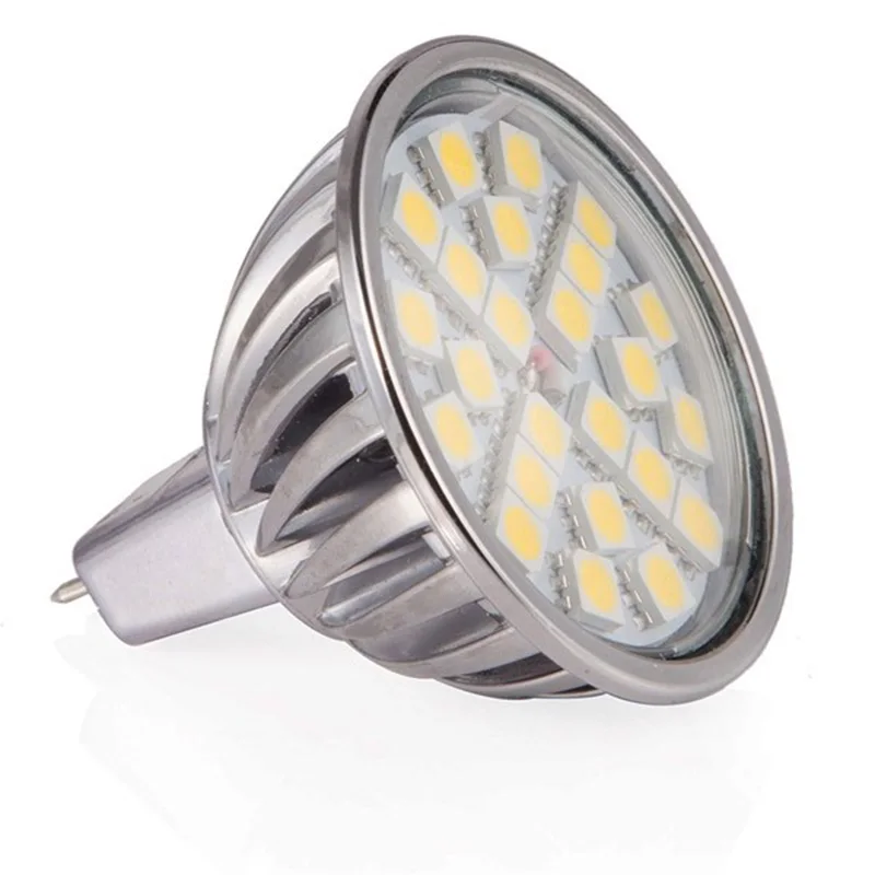 Светодиодная лампа MR16 6 шт./лот 7 Вт 12 В с регулируемой яркостью SMD5050 алюминиевый