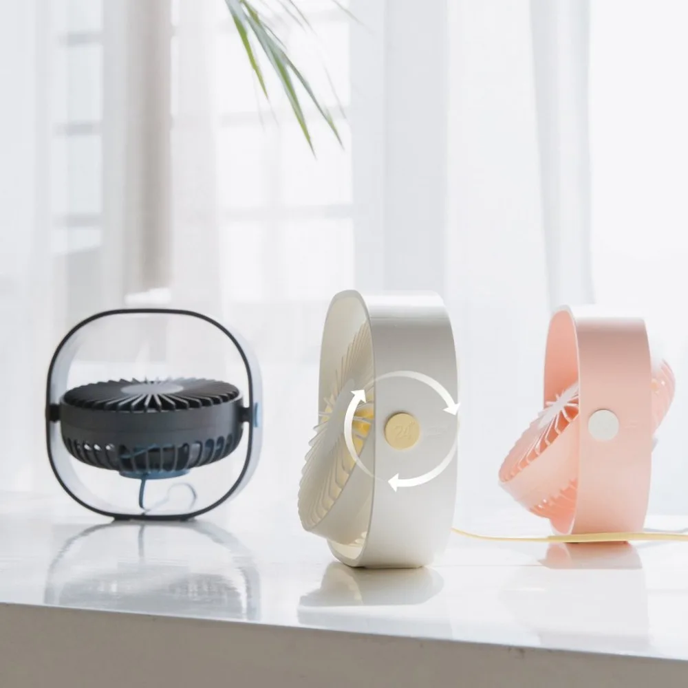 360 Degreen Rotation USB Desk Fan Electric Desktop Computer Fan Desktop