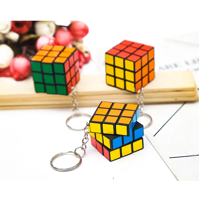 Мини 3x3x3 Profissional Magic Cube Competition speed Puzzle Cubes игрушки для детей cubo magico No sticker Rainbow-10