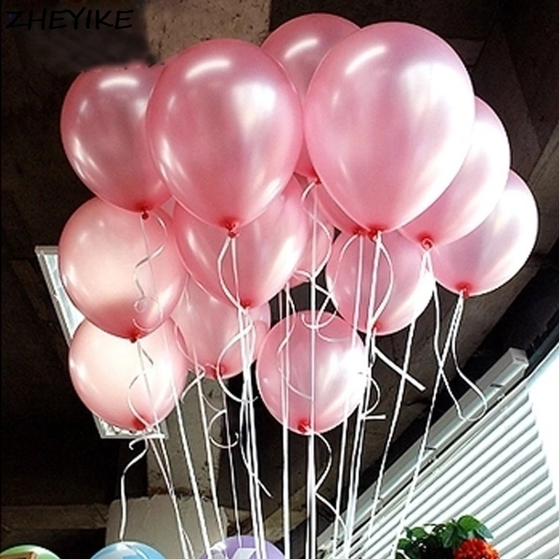 ZHEYIKE Ballonnen brumiloft 1 5 г розовые жемчужные латексные воздушные шары надувные
