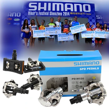 

Shimano PD-M520 bicycle self-locking pedal mountain bike lock NEW