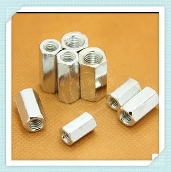 

20pcs M5*15 steel Right hand extend long hex nut Long Rod Coupling Nut
