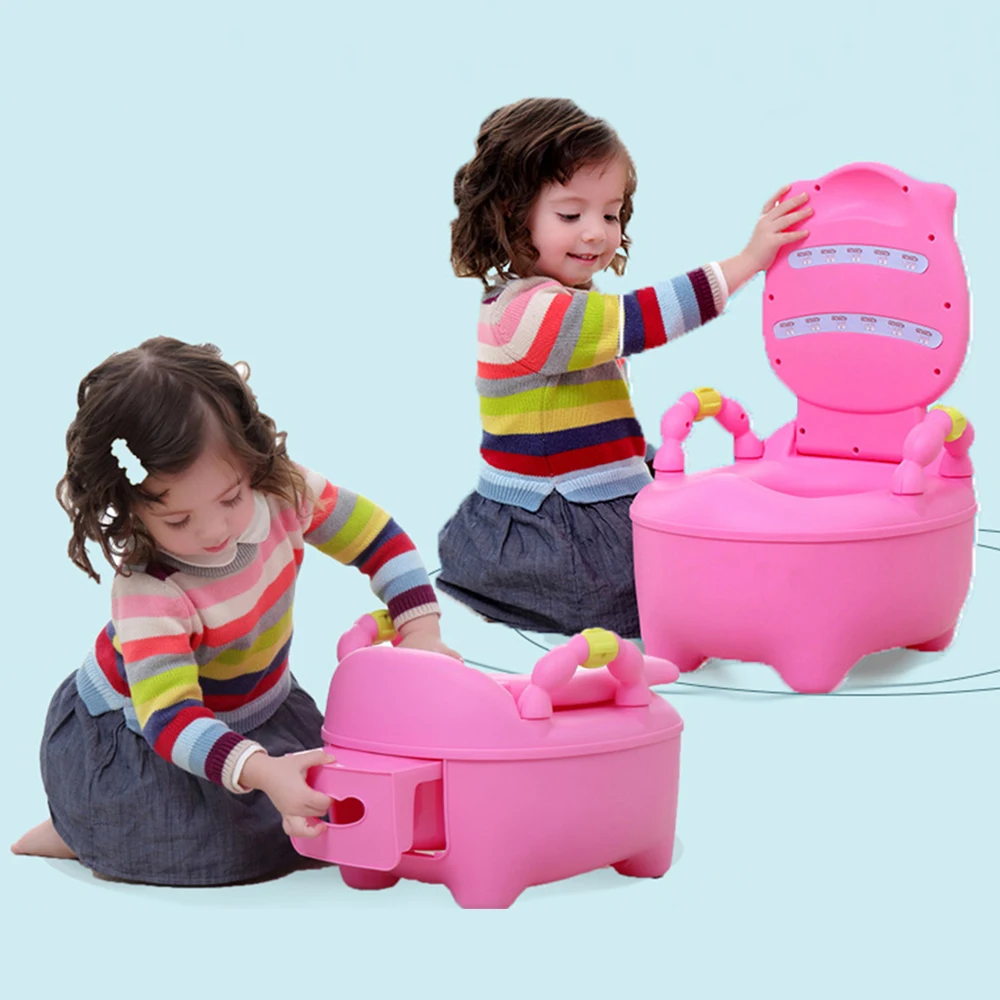 

Portable Kid Potty Baby Potty Toilet Infant Cute Animal Urinal Seat Training Cushion Child Multi-Functions Training Toilet Seat