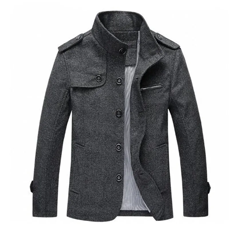 

New Arrival Fashion Men's Wool Coat Men Winter Jacket Man Business Casual Brand Clothing Slim Autumn Overcoat