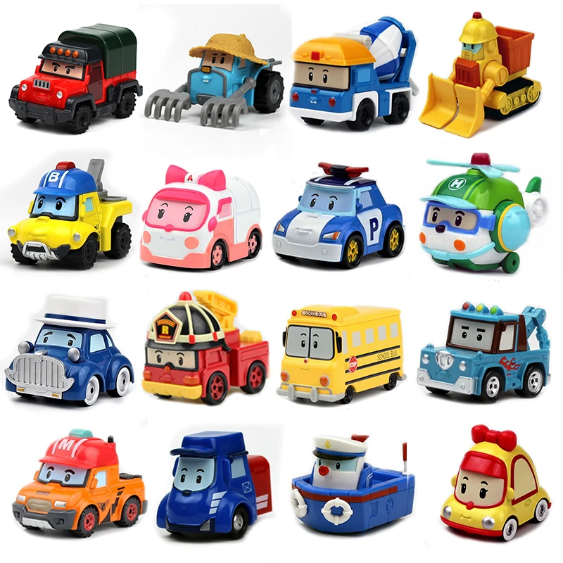 25 стилей Robocar Poli Корея аниме мультфильм Металл фигурка Модель автомобиля игрушки Робот ПОЛИ РОЙ Хэйли для детей лучший подарок