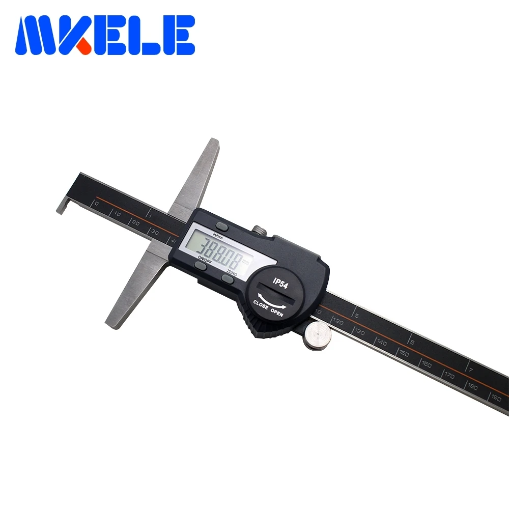 0 200mm Single Hook Digital Depth Vernier Caliper Depth Ruler Digital