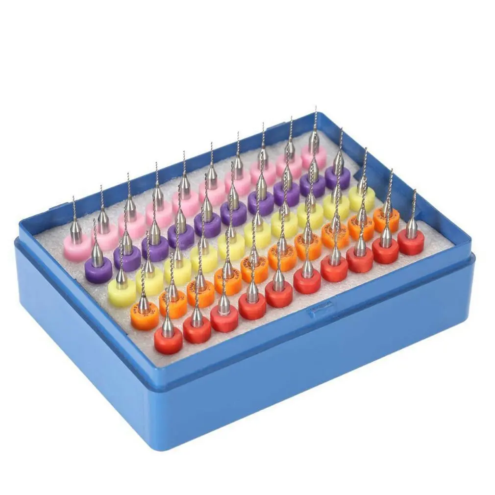 Professional Multiple Sizes PCB Print Circuit Board Carbide Micro Drill Bits 50Pc/Set 0.5-0.9mm CNC Dril Bit | Инструменты