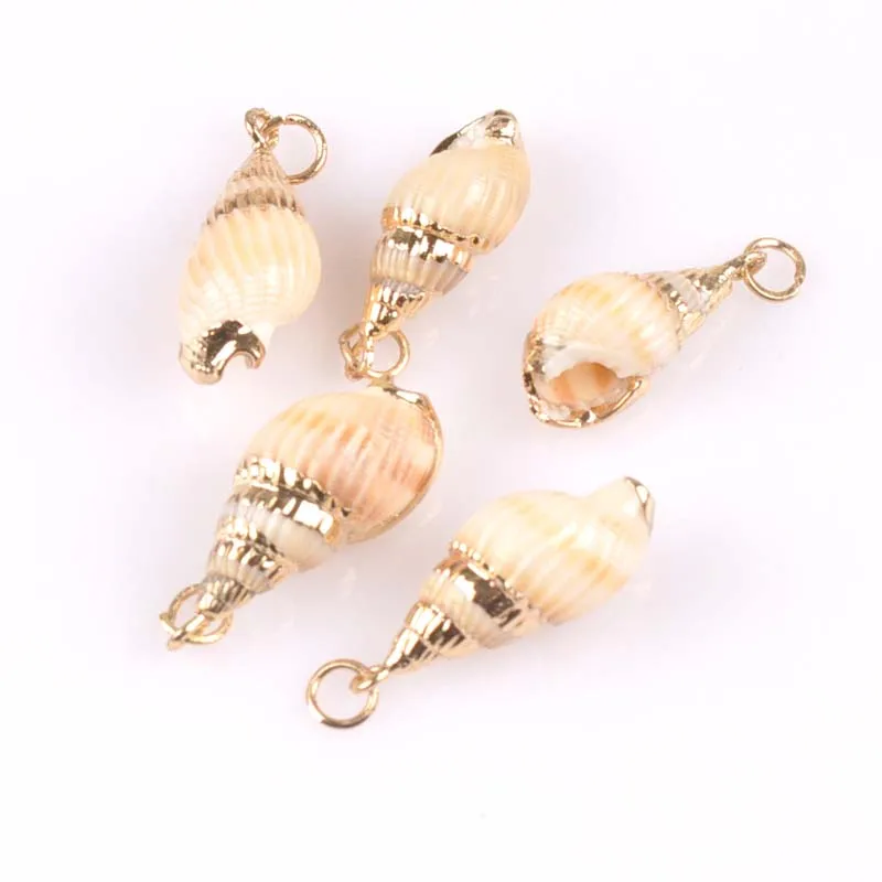 18-19mm-Natural-Spiral-Shell-Golden-Plated-for-DIY-handmade-pendant-SeaShells-Home-decoration-5pcs-TRS0158X