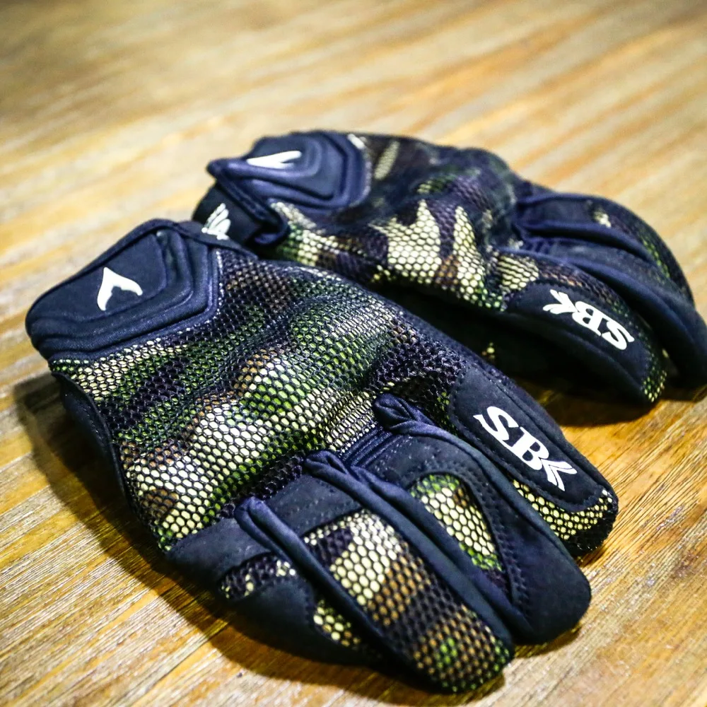 

Brand SBK Motorcycle Camouflage Gloves Moto/Motocross Racing Protection Touch Screen Guante for Men and Women Summer Gants