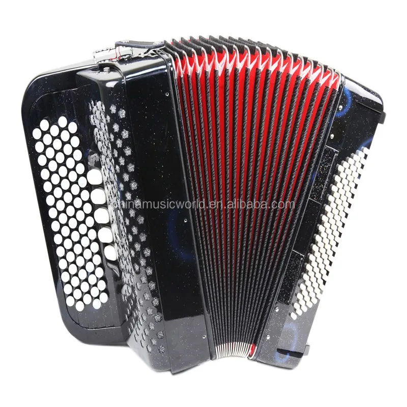 Afanti Super popular 72keys 96Bass Gloss black color  Piano Accordion AFA-49  child toy accordion