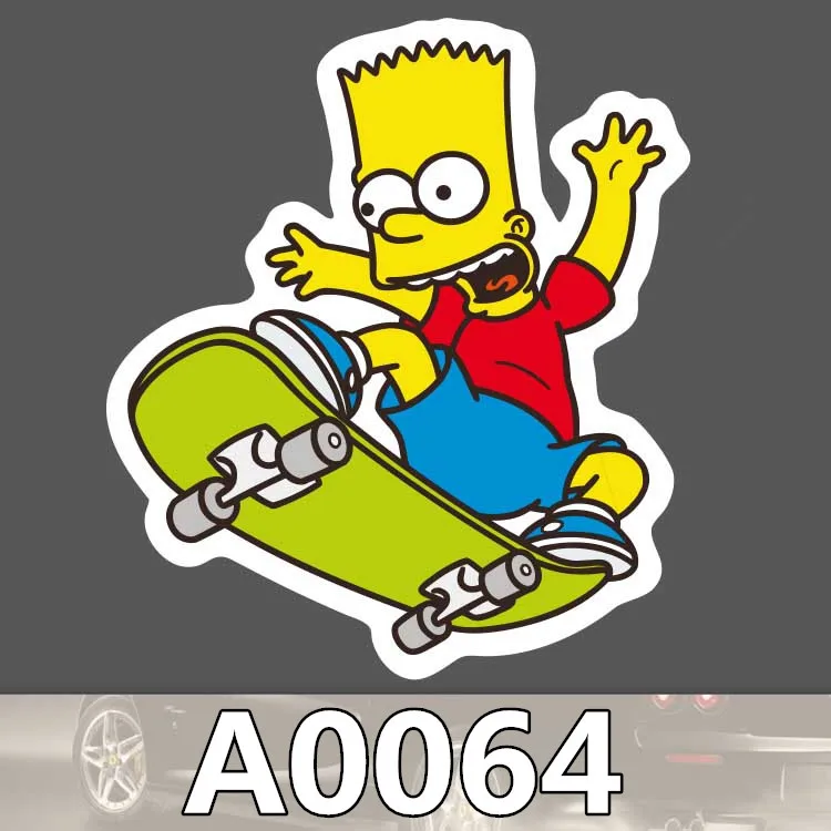 

The Simpsons Stickers funny for children kids Laptop Moto Car guitar luggage skateboard bicycle waterproof PVC stickers