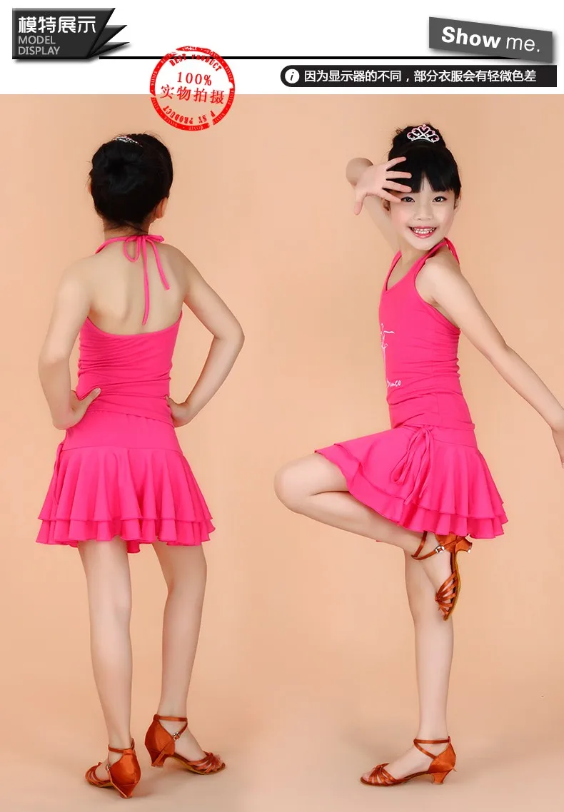 Детский купальник для танцев танцевальное платье для девочек танцевальная юбка комплект детей Танго Сальса платья костюмы детские спортивные танцевальные платья es для продажи