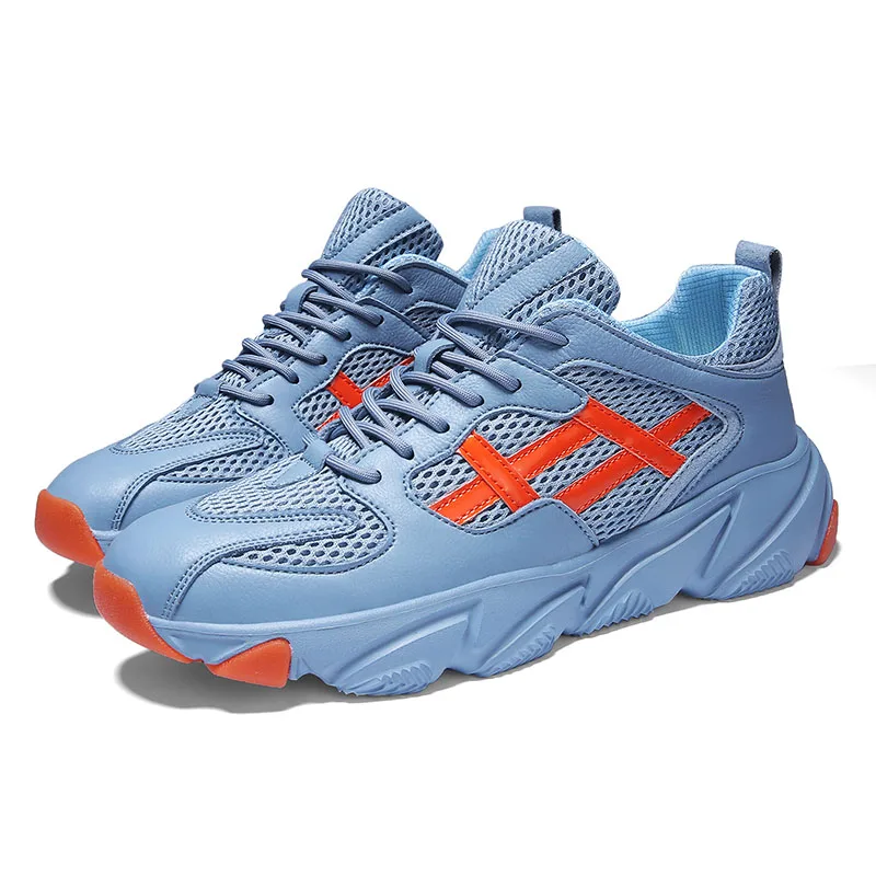

Brand Luxury Sneakers for Men Summer Breathable Running Shoes Lace-up Lightweight Athletic Walking Shoes Male New Flats Trainers