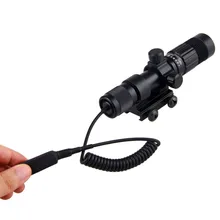 5mW Green Tactical Adjustable Laser Sight Designator Rifle Gun Scope Hunting 20-21mm Rail Mount with 16340 Li-ion Battery