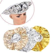 One-off Elastic Waterproof Tools 1Pcs Shower Caps Mask Cap One-off Bathing Elastic Aluminum Foil Hair Protector Styling Tools