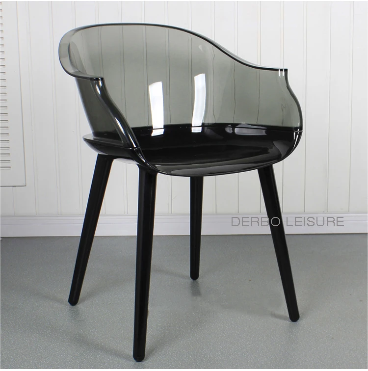 Классический Современный дизайн двухцветное прозрачное роскошное обеденное кресло с открытой спиной, модное популярное кресло для отдыха в стиле лофт, 1 шт