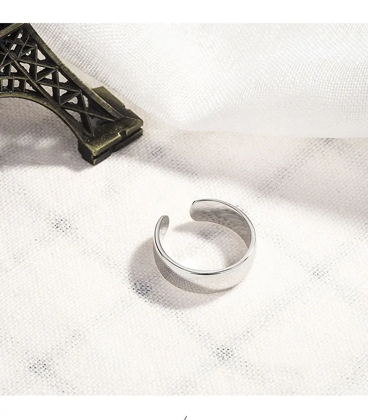 Простые, модные, настоящие, 925 пробы, серебряные, блестящие кольца для женщин, Boho, регулируемые, S925, античные кольца Anillos joyas de plata