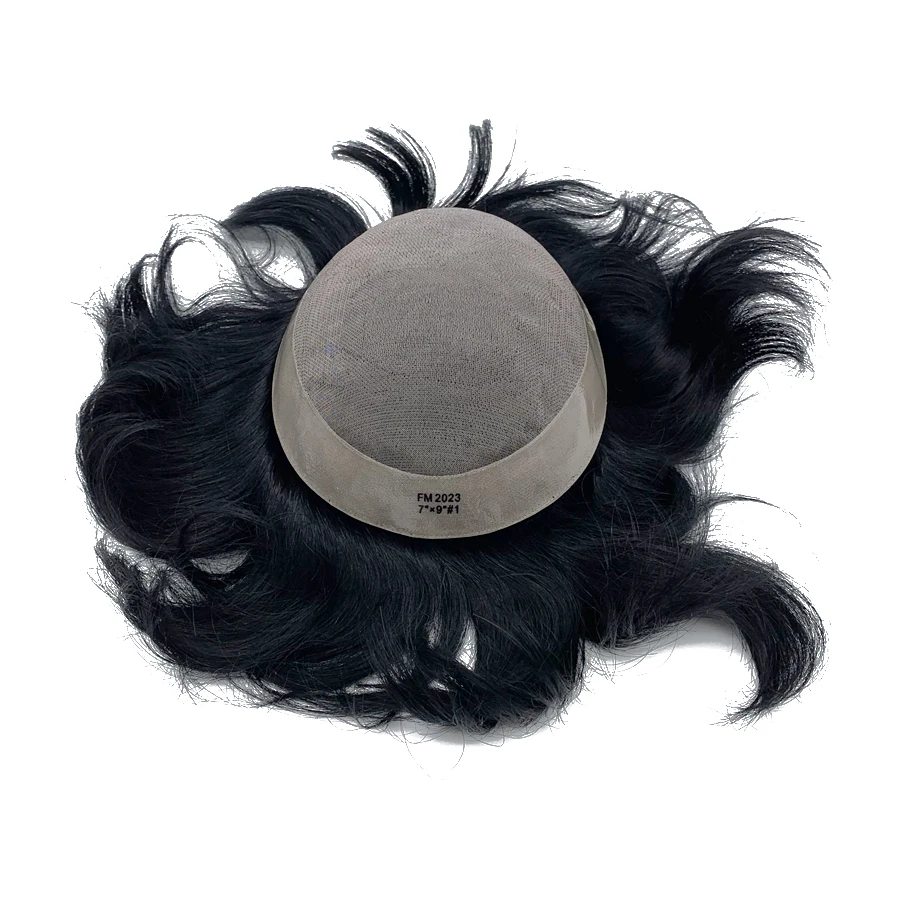 Мужские волосы шт база моно вокруг NPU парики remy волосы прямые волны парик незаметная шапочка под парик