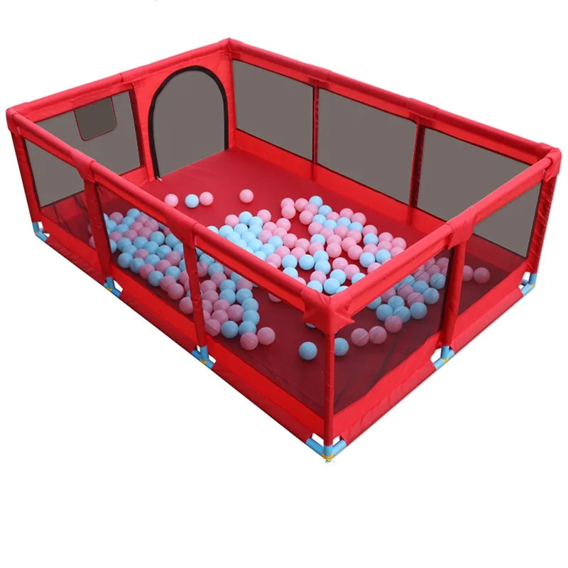 

Foldable Baby Playpen Fence Steel Pipe Baby Climbing Play Fence Toddler Indoor Safety Play Pool Child Protection Fence 0~5 Years