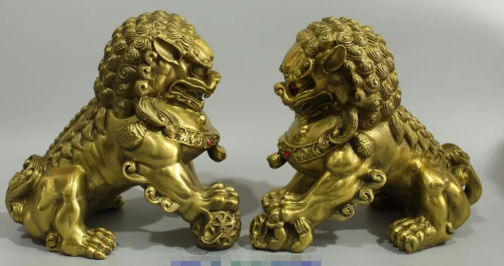 

10"Chinese Pure Bronze FengShui Two Dragon Phoenix Wealth YuanBao Incense burner R0709 Discount 35%