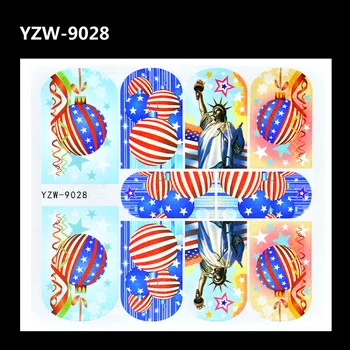 YZWLE 1 Sheet Fashion Nail Sticker Full Cover Statue Of Liberty Printing Water Transfer Tips Nail Art Decorations 2017 New
