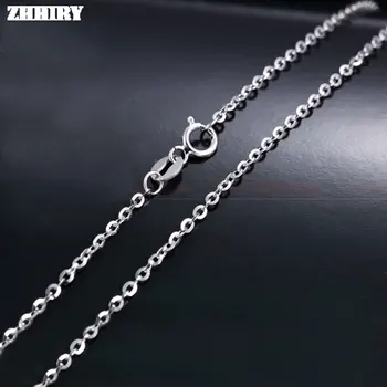 

ZHHIRY 40CM Women Real Solid 925 Sterling Silver Necklace Chain For Ladies Girls Jewelry